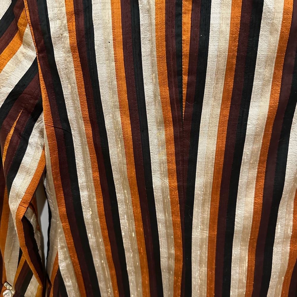 Vintage 1960’s Mr. Blackwell striped blazer 100% silk (Sz 6) - Picture 3 of 14